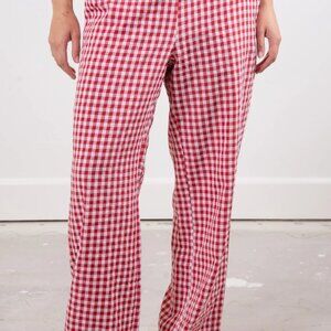 Sonderhaus PERFECT PANTS in red gingham Size Small